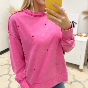 COTTON HEART SWEATSHIRT WHITE BIRCH